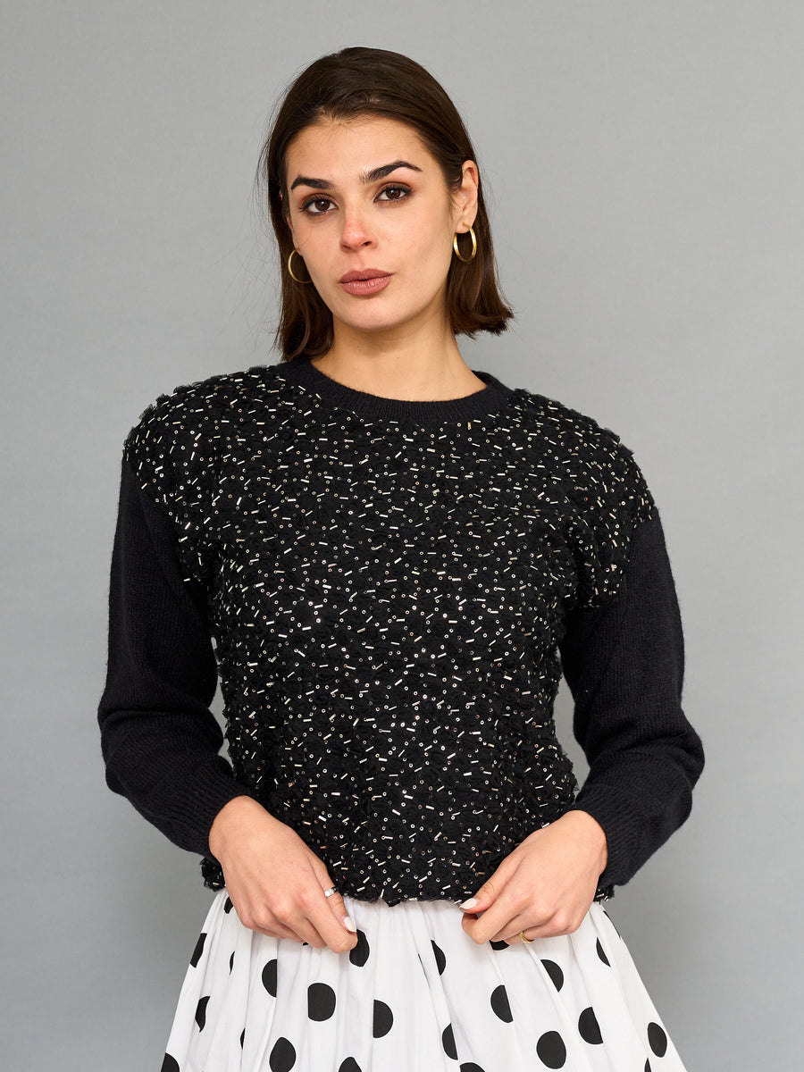 Sweater Mostacillas Negro