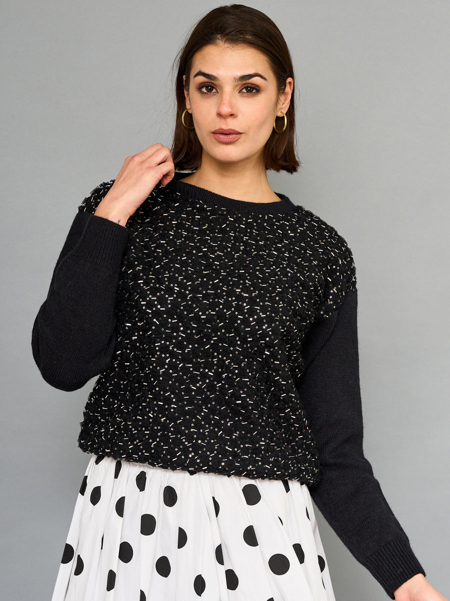Sweater Mostacillas Negro
