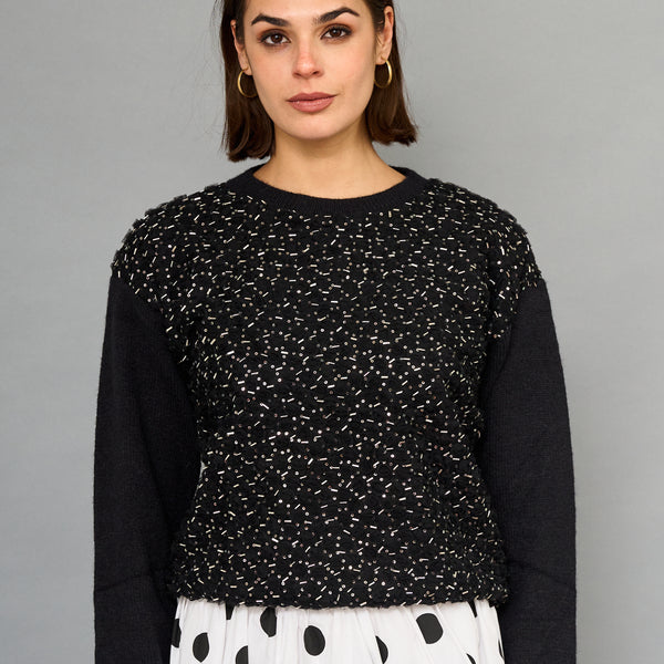 Sweater Mostacillas Negro