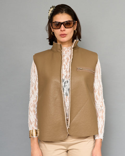 Gilet Gamuza Café