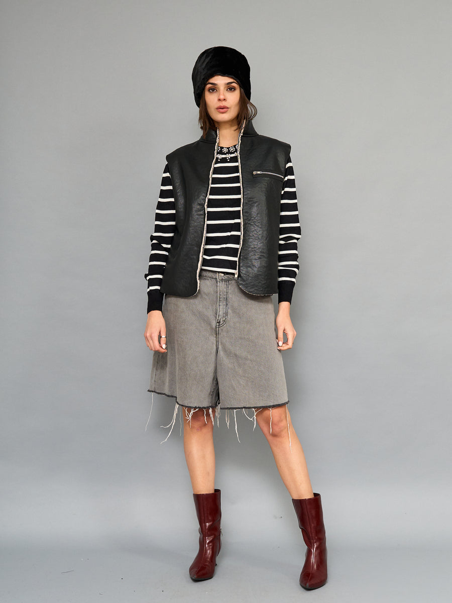 Gilet Gamuza Negro