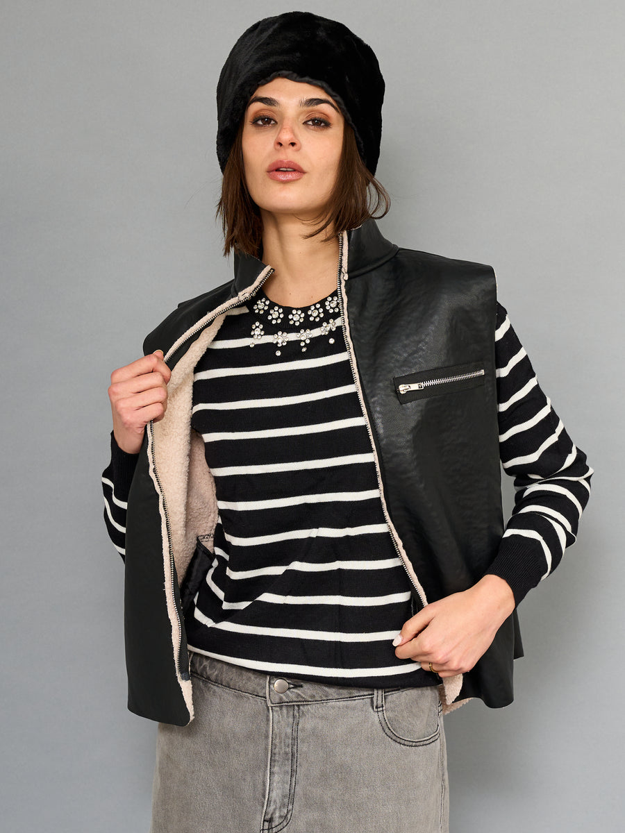 Gilet Gamuza Negro