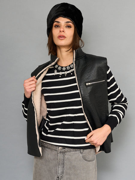 Gilet Gamuza Negro