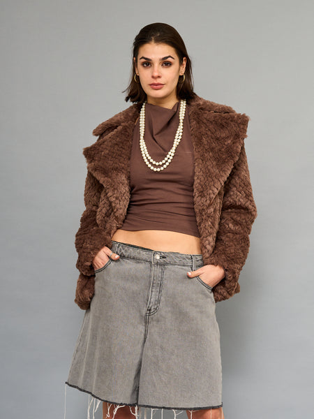 Chaqueta Piel Café