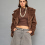 Chaqueta Piel Café