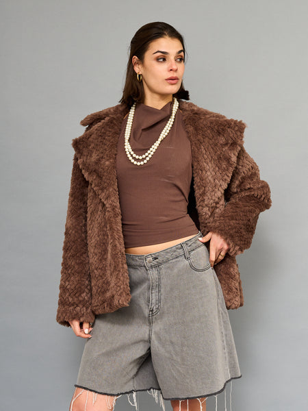 Chaqueta Piel Café