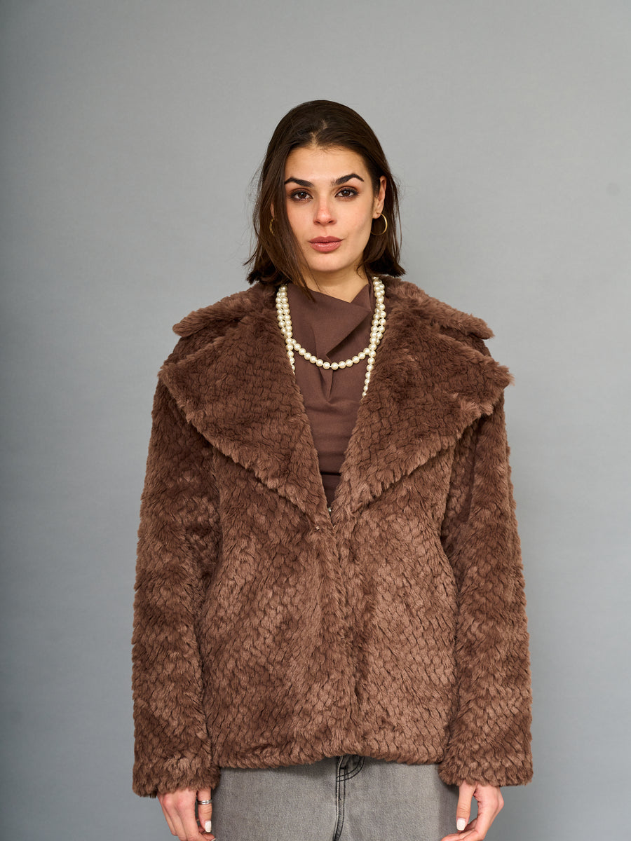 Chaqueta Piel Café