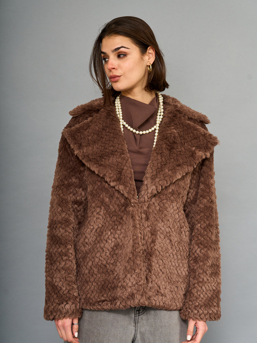 Chaqueta Piel Café