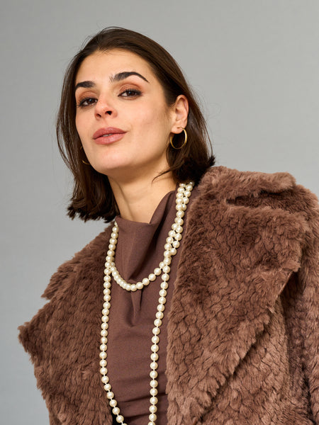 Chaqueta Piel Café