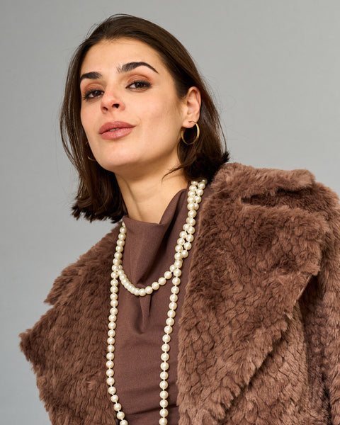 Chaqueta Piel Café