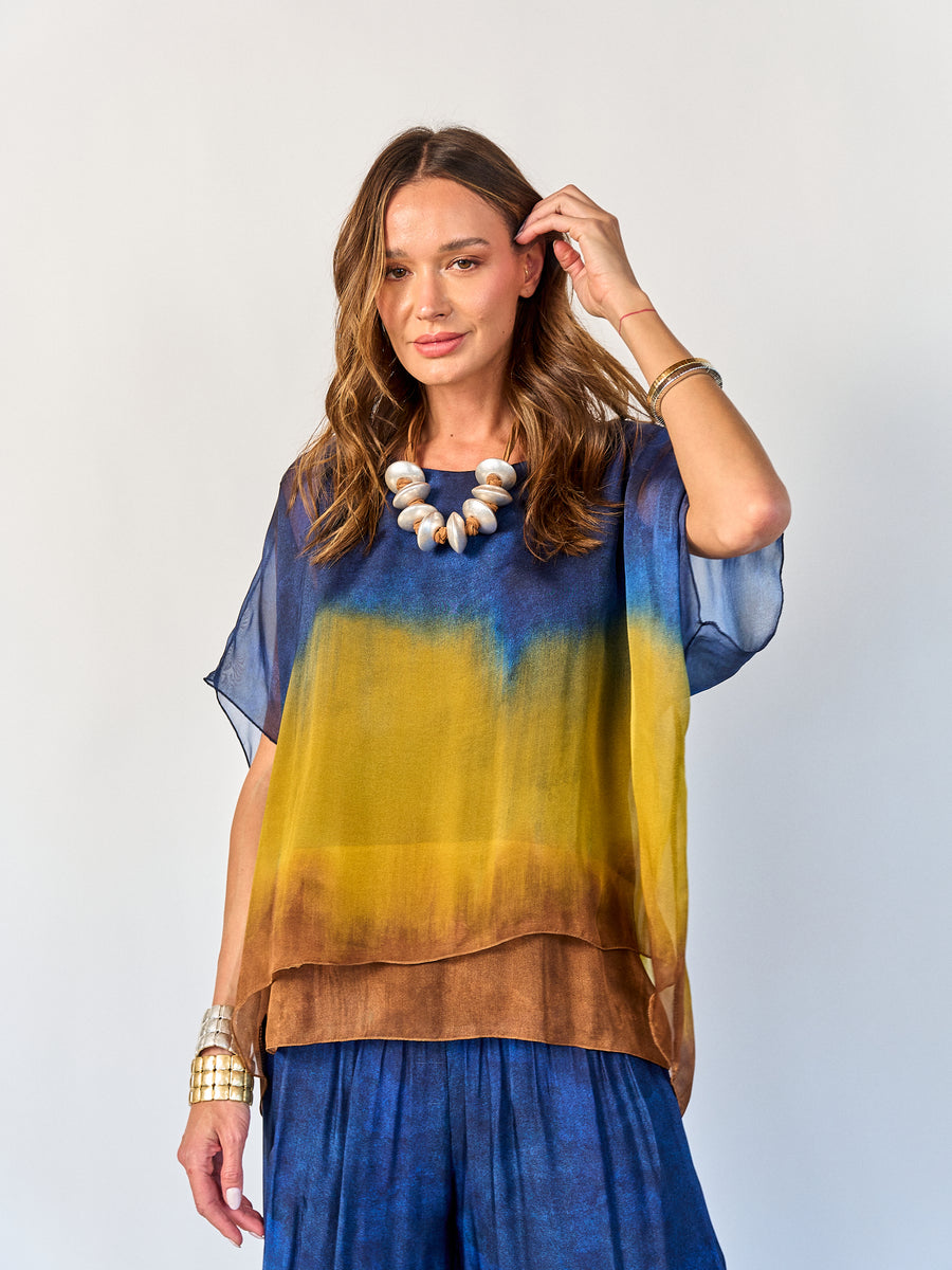 Blusa Degradé Azul