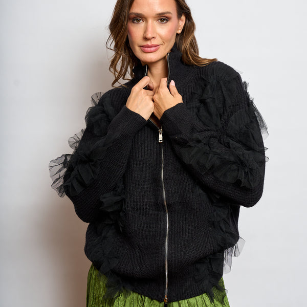 Cardigan Tul Black